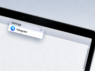 macOS系统Telegram客户端截图，左上角菜单栏中标出了Settings（设置）选项