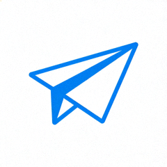 Telegram官方Logo - 蓝色纸飞机图标