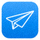 Telegram Desktop 官方 Logo - 蓝色纸飞机图标