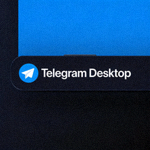 Telegram Desktop 页脚深色背景 Logo