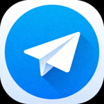 Telegram Desktop 应用程序的蓝色圆形Logo，中间有一个白色的纸飞机图标