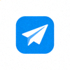 Telegram桌面版小型Logo - 蓝色背景上的白色纸飞机图标